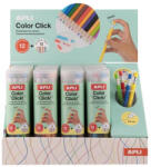 APLI Színes töltőceruza készlet, display, APLI Color Click, 12 különböző szín, 12 készlet/display (LCA20079)