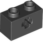 LEGO® 32064c11 - LEGO fekete technic kocka 1 x 2 méretű, X-lyukkal (32064c11)