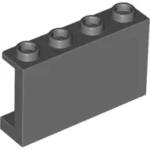 LEGO® 14718c85 - LEGO sötétszürke fal elem 1 x 4 x 2 méretű, oldalsó éllel, üreges bütykökkel (14718c85)