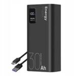  Csomagolás: Me EnergyPulse külső akkumulátor 30000mAh 22, 5W fekete 8596311240669 (OMPWB30K)
