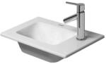 Duravit ME by Starck - Bútor mosdókagyló 430x300 mm, 1 csapfurattal, WonderGliss-szel, matt fehér színben 07234332411 (07234332411)