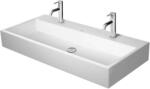 Duravit Vero Air - Dupla mosdókagyló 1000x470 mm, túlfolyó nélkül, csaptelepfuratokkal, fehér színben 2350100043 (2350100043)
