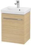 Villeroy & Boch Avento - Mosdószekrény, 430x514x352 mm, 1 ajtó, Északi tölgyfa A88701VJ (A88701VJ)