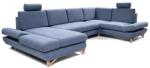 Laski AVESTA kárpitozott, U-alakú, kinyitható sarokülőgarnitúra tárolóhellyel, kék 8590828984153 (LK0013)