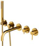 Omnires Y - Fürdőszobai mixer rejtett beépítéshez, 5 lyukú beépítéshez, testtel, tartozékokkal, arany színű Y1237/1GL (Y1237/1GL)