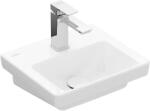 Villeroy & Boch Subway 3.0 - Mosdókagyló bútorhoz 370x305 mm, túlfolyó nélkül, keverőnyílással, CeramicPlus, Stone White 437038RW (437038RW)