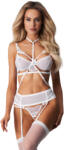 Obsessive Premisis 3-pcs Crotchless Set White S/M