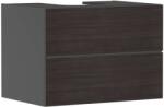 Hansgrohe Xevolos E - Mosdószekrény 78x56x55 cm, 2 fiókos, matt szürke/sötét tölgy 54189730 (54189730)