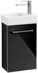 Villeroy & Boch Avento - Mosdószekrény, 340x514x202 mm, 1 ajtó, Crystal Black A87601B3 (A87601B3)