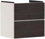Hansgrohe Xevolos E - Mosdószekrény 58x58x48 cm, 2 fiókos, matt bézs/sötét tölgy 54176730 (54176730)