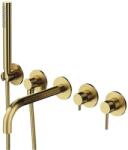 Omnires Y - Fürdőszobai mixer rejtett beépítéshez, 5 lyukú beépítéshez, testtel, tartozékokkal, csiszolt sárgarézből Y1237-1BSB (Y1237-1BSB)