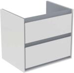 Ideal Standard Connect Air - Mosdószekrény 580x409x517 mm, fényes fehér/matt világosszürke lakkozású E1605KN (E1605KN)