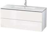 Duravit L-Cube - Mosdószekrény 550x1220x481 mm, 2 fiókos, fényes fehér LC624302222 (LC624302222)
