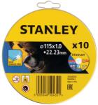 STANLEY Tartozékok - Vágókorong rozsdamentes acélhoz és fémekhez, 115x22, 2 mm, 10 db STA38252-XJ (STA38252-XJ)
