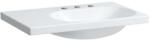 Laufen Lua - Bútor mosdókagyló 75x46 cm, túlfolyó nélkül, 3 lyuk a keverőhöz, LCC, fehér H8170854001581 (H8170854001581)