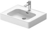 Duravit Soleil by Starck - Bútor mosdókagyló 600x480 mm, túlfolyóval, csapfurattal, WonderGliss, fehér 23776000001 (23776000001)