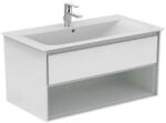 Ideal Standard Connect Air - Szekrény a mosdókagyló alatt, 1000x440x517 mm, fényes fehér/világosszürke matt E0828KN (E0828KN)