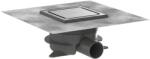 Hansgrohe RainDrain Spot Plus - Padlólefolyó, 15x15 cm, csiszolt rozsdamentes acél 56225800 (56225800)