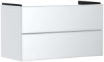 Hansgrohe Xevolos E - Mosdószekrény 98x58x48 cm, 2 fiókos, matt fehér/metál fehér 54181320 (54181320)