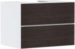 Hansgrohe Xevolos E - Mosdószekrény 78x56x55 cm, 2 fiókos, matt fehér/sötét tölgy 54187730 (54187730)