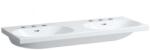 Laufen Lua - Dupla mosogató 46x120 cm, túlfolyóval, csapfuratokkal, LCC, fehér H8140814001081 (H8140814001081)