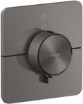 Hansgrohe ShowerSelect ID - Termosztatikus csaptelep falsík alatti beépítéshez, csiszolt fekete króm 36758340 (36758340)