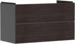 Hansgrohe Xevolos E - Mosdószekrény 98x58x48 cm, 2 fiókos, matt szürke/sötét tölgy 54183730 (54183730)