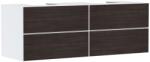 Hansgrohe Xevolos E - Mosdószekrény 157x56x55 cm, 4 fiókos, matt fehér/sötét tölgy 54199730 (54199730)
