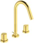 Ideal Standard Joy - Mosdókagyló-keverő, 3 lyukú beépítés, kifolyóval, Brushed Gold BC783A2 (BC783A2)
