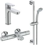 Ideal Standard CeraTherm - Zuhanyszett termosztáttal és mosdócsapteleppel, 3 vízsugár, króm BC984AA (BC984AA)