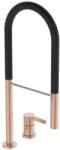 Ideal Standard Gusto - Mosdókagyló-keverő flexibilis karral és zuhanyzóval, 2 lyukú beépítés, Sunset Rose/fekete BD425J4 (BD425J4)