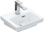 Villeroy & Boch Subway 3.0 - Mosdókagyló bútorhoz 370x305 mm, túlfolyóval, keverőnyílással, CeramicPlus, Stone White 437037RW (437037RW)