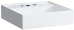 Laufen Kartell - Mosdókagyló pultra 460x460 mm, 3 lyukkal keverőpulthoz, LCC-vel, fehér színben H8153314001581 (H8153314001581)