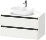 Duravit Ketho. 2 - Mosdószekrény kivágással 568x1000x550 mm, 2 fiókkal, matt fehér színű K24896018180000 (K24896018180000)
