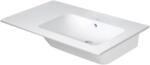Duravit ME by Starck - Aszimmetrikus mosdókagyló 830x490 mm, WonderGliss-szel, matt fehér színben 23468332601 (23468332601)