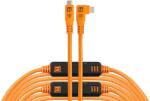 Tether Tools TetherPro Optima 10G USB-C apa - USB-C apa 90° 3.2 Adatkábel 9.4m - Narancssárga (CUC31RTG2-ORG) (CUC31RTG2-ORG)