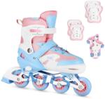 NILS Extreme Kerekek és védők görkorcsolya szett Moonbeam NA0189 Nils Extreme LED 39 fehér|kék|rózsaszín