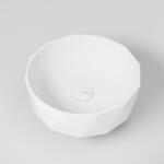 MARMY Fiore mosdó D40x14 öntött márvány túlfolyó nélkül, matt fehér 30 1009 04 10 11 (30 1009 04 10 11)