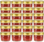 vidaXL 24 db 110 ml-es befőttesüveg aranyszínű tetővel (50795)