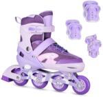 NILS Extreme Kerekek és védők görkorcsolya szett Moonbeam NA0189 Nils Extreme LED 39 lila|rózsaszín