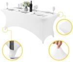  Acoperire masă catering 180cm elastic alb (HTSP6FT WHITE)
