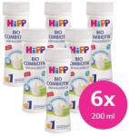 HiPP 6x HiPP Kezdeti folyékony csecsemőtápszer 1 BIO Combiotik® 200 ml, születéstől