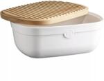 Emile Henry Cutie de pâine ceramică cu capac din bambus, înălțime: 158 mm, lungime: 355 mm, lățime: 245 mm
