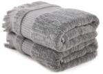 Hobby Home® Set 2 prosoape 75x150cm bumbac 100% cu franjuri, Hobby Home, Zeus Gri inchis Prosop