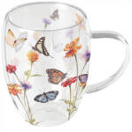 Ambiente Butterfly garden white duplafalú borosilicate üvegbögre 0, 35L (14219335)