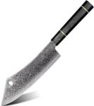 HARAHU Cuțit de bucătărie damasc TS-37454 - Cleaver / Negru KP37454
