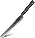 HARAHU Cuțit de bucătărie damasc TS-37453 - Bread / Negru KP37453