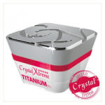 Crystal Nails - Titanium zselé - átlátszó közepesen sűrű építő zselé - 15ml