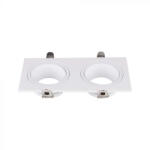 V-TAC Led 2 x GU10 Spot Keret Négyzet Alakú Fehér - 10298 (10298)