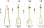 Cyrax Set 4 Ustensile de Bucatarie, 13 x 24 x 5 cm Bej (133112)